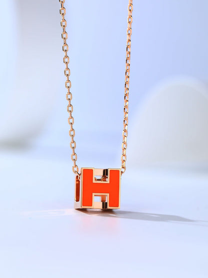 [Luxe]H CAGE PINK GOLD NECKLACE