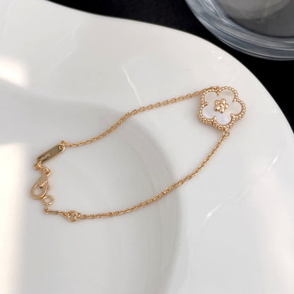 [LUXE] GLÜCKSFRÜHLINGSARMBAND IN ROSÉGOLD MIT MOP-MOP-SCHILD