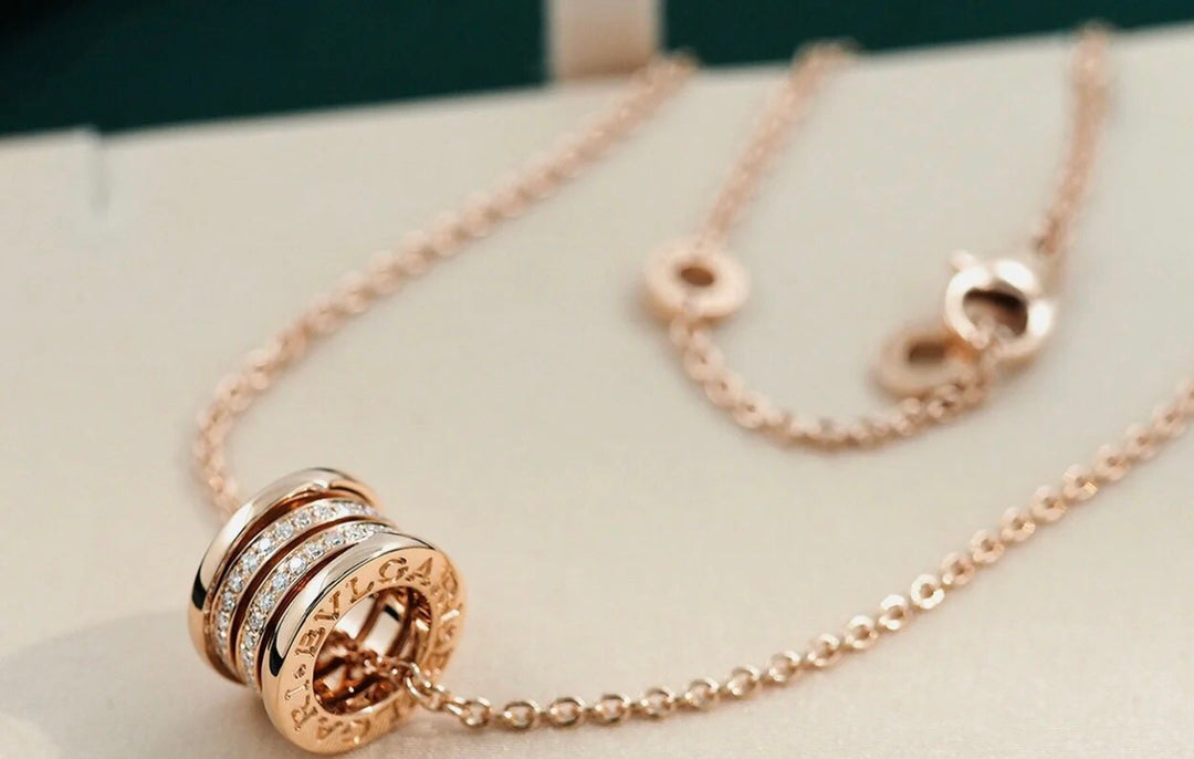 [Luxe]ZERO 1 PINK GOLD DIAMOND NECKLACE