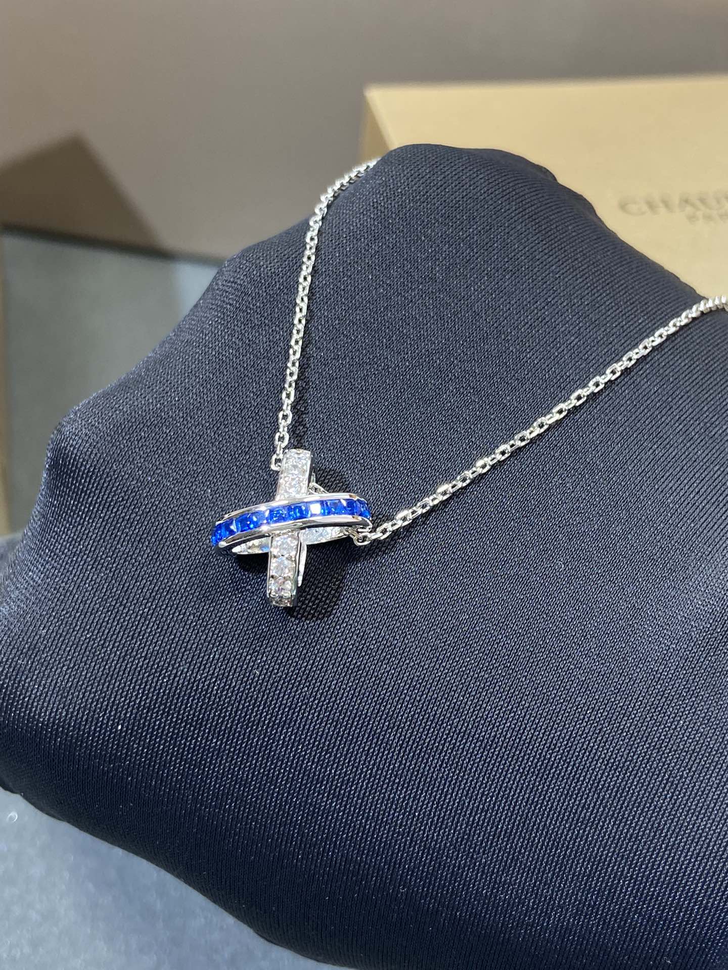 [Luxe]LIENS DIAMOND SILVER NECKLACE