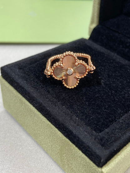 [LUXE]CLOVER RIVERSIBLE RING ROSE GOLD COLLECTION