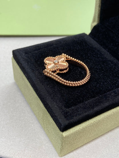 [LUXE]CLOVER RIVERSIBLE RING ROSE GOLD COLLECTION