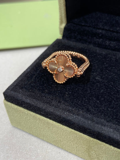 [LUXE]CLOVER RIVERSIBLE RING ROSE GOLD COLLECTION