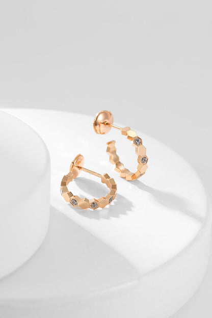 [Luxe]BEE LOVE DIAMOND HOOP EARRINGS