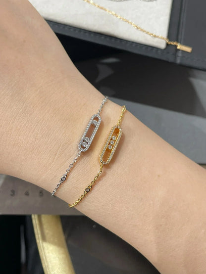 [Luxe Jewelery] LOVE & JUSTE Baby Move Diamond Bracelet Stack Set