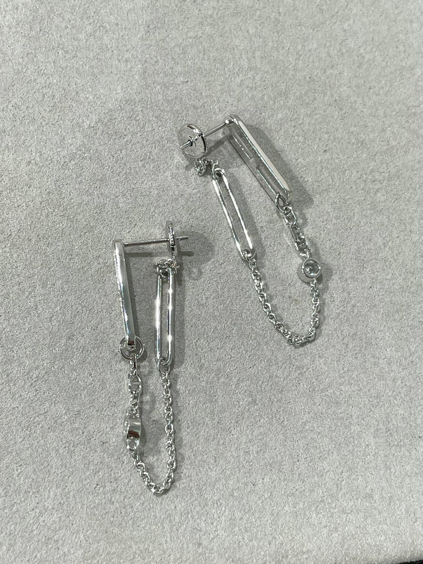 [Luxe]CHAINE CHAOS DIAMOND DROP EARRINGS