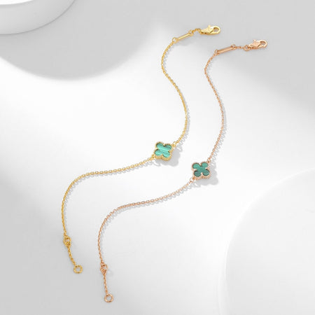 [Luxe Jewelry]CLOVER BRACELET MALACHITE 1 MOTIF