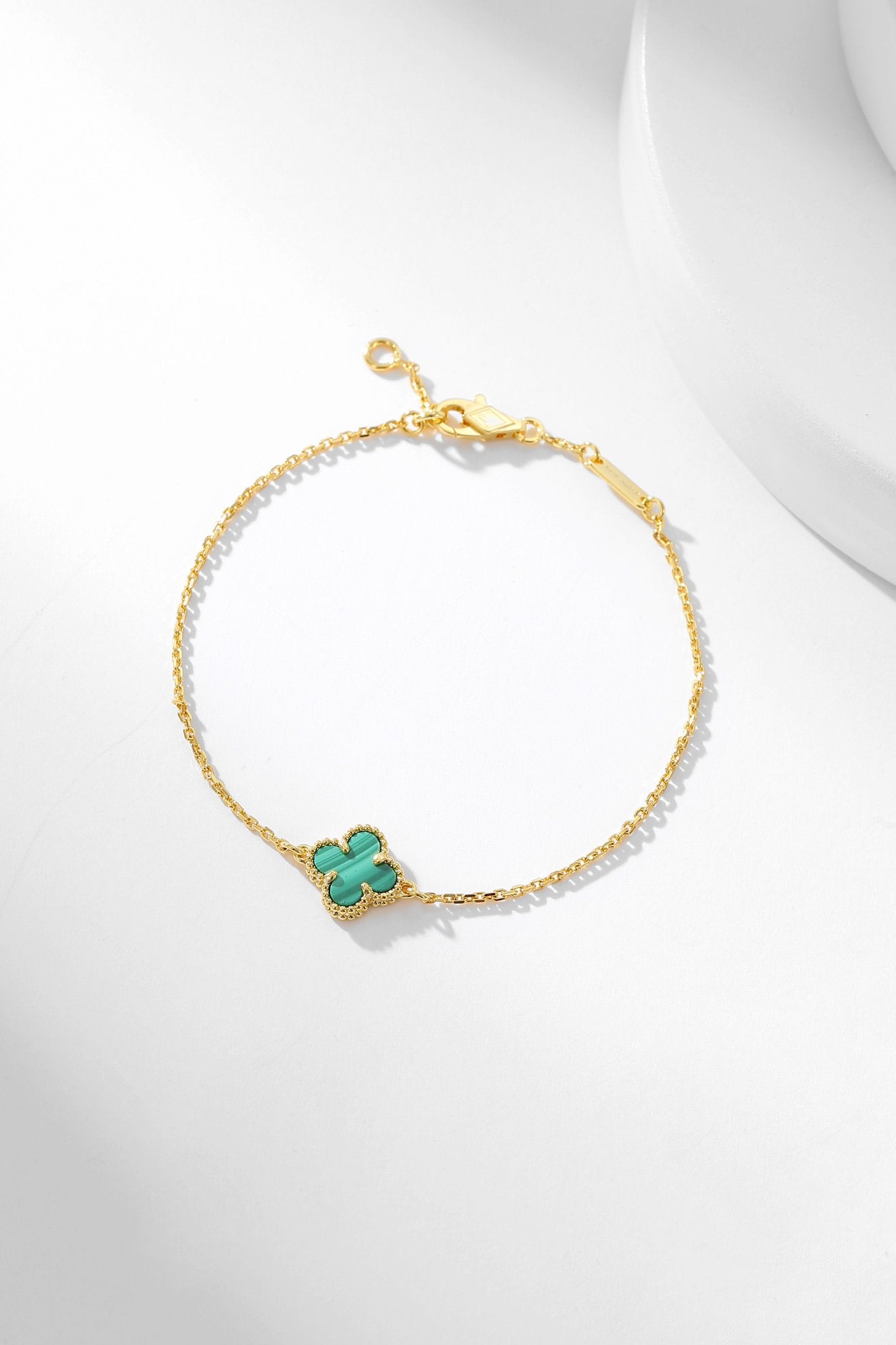 [Luxe]CLOVER BRACELET MALACHITE 1 MOTIF