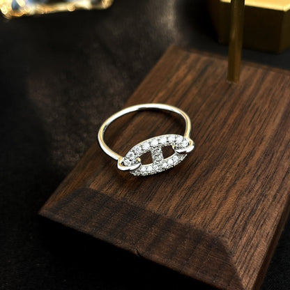 [Luxe]RONDE SMALL SILVER DIAMOND RING