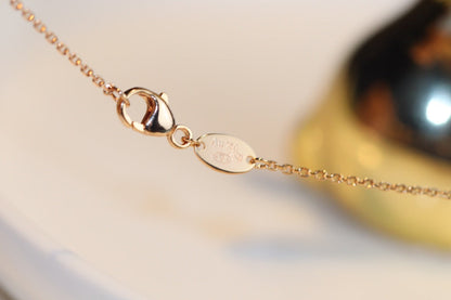 [LUXE]JEUX MALACHIT 1 DIAMANT ROSÉGOLD HALSKETTE
