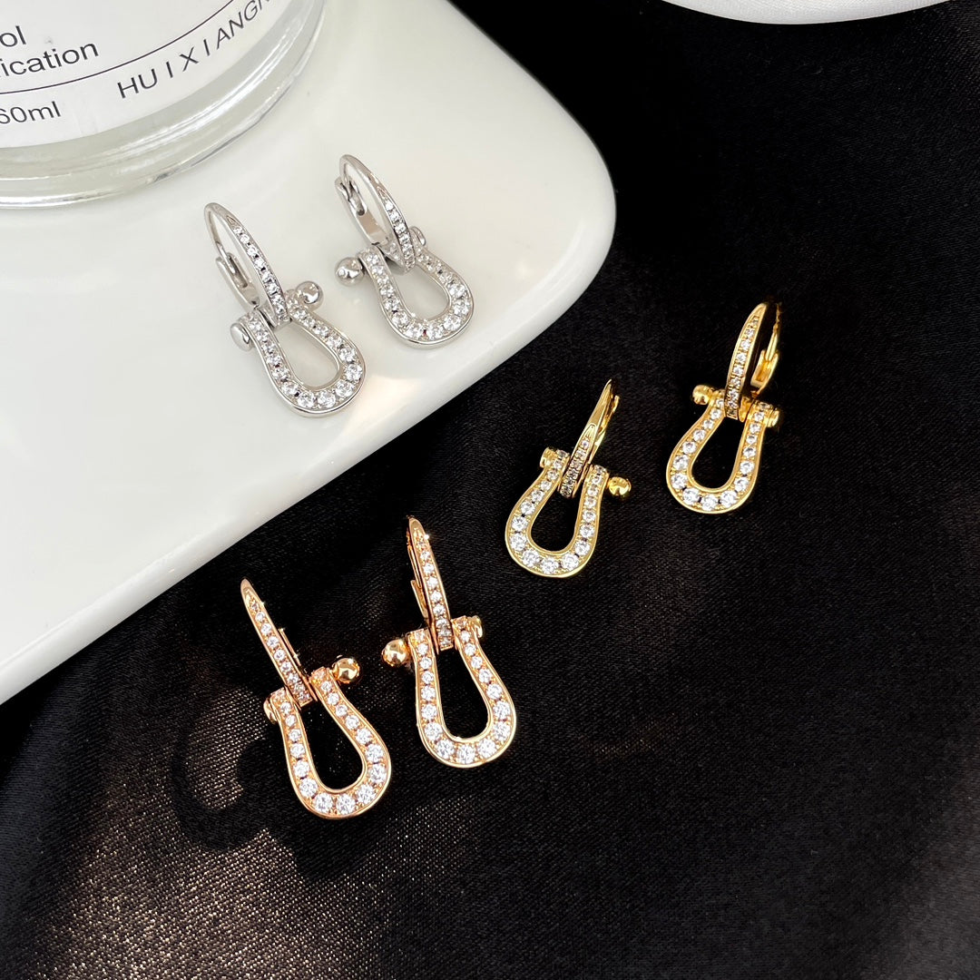 [Luxe]FORCE 10 FULL DIAMOND DROP EARRINGS MEDIUM MODEL