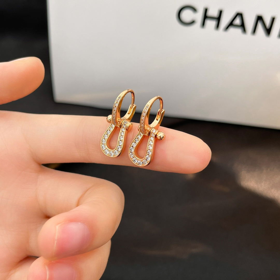 [Luxe]FORCE 10 FULL DIAMOND DROP EARRINGS MEDIUM MODEL