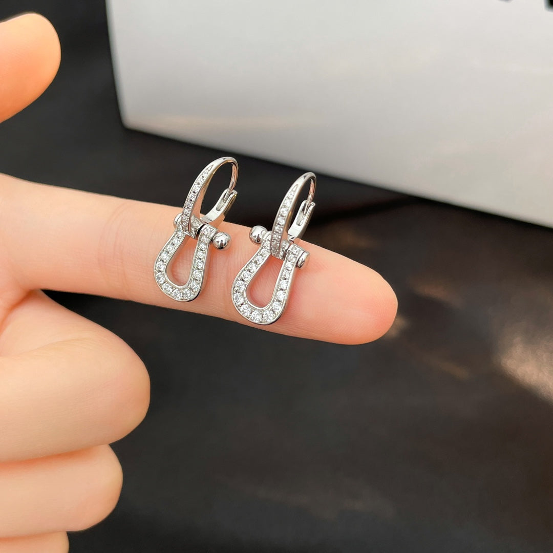 [Luxe]FORCE 10 FULL DIAMOND DROP EARRINGS MEDIUM MODEL