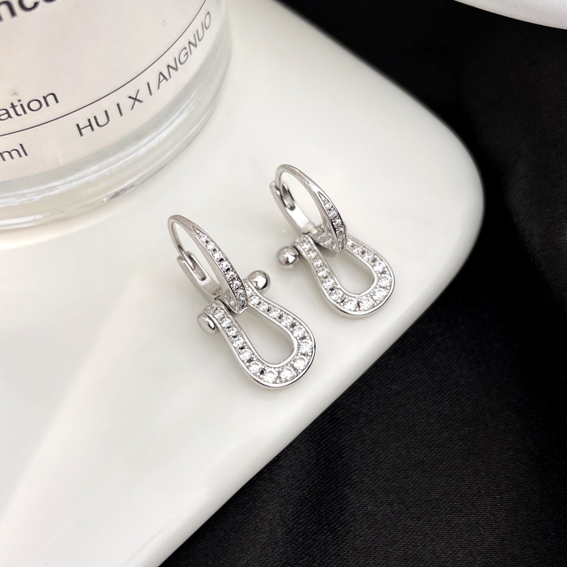 [Luxe]FORCE 10 FULL DIAMOND DROP EARRINGS MEDIUM MODEL