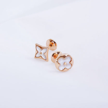 [LUXE]スター＆サン ピンクゴールド モップ スタッドピアス