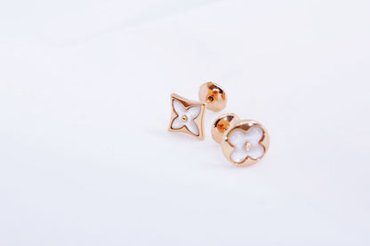 [LUXE]スター＆サン ピンクゴールド モップ スタッドピアス
