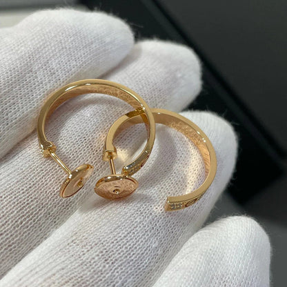 [Luxe Jewelry] LOVE EARRINGS 3.6MM DIAMOND PAVED