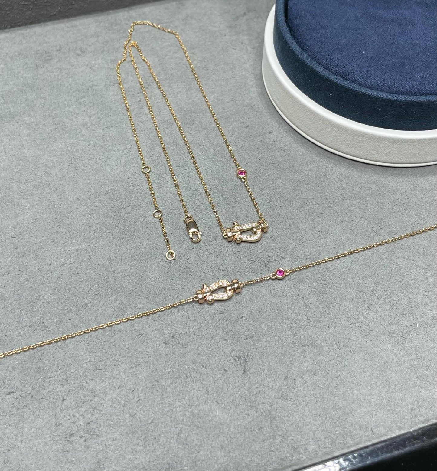 [Luxe]FORCE 10 DIAMOND PINK GOLD NECKLACE