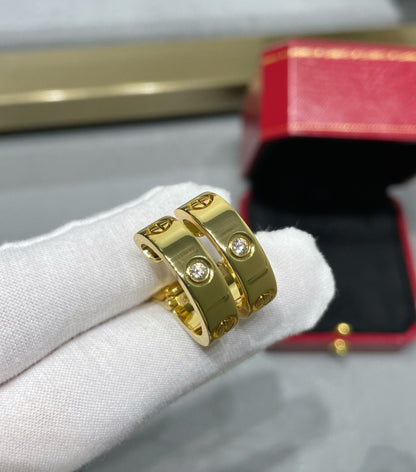 [LUXE]LOVE 5.5mm 1ダイヤモンドピアス