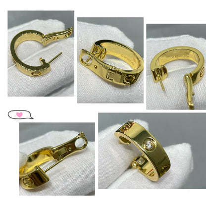 [LUXE]LOVE 5.5mm 1ダイヤモンドピアス