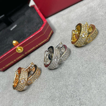 [LUXE]LOVE 5.5mm ダイヤモンドパヴェイヤリング