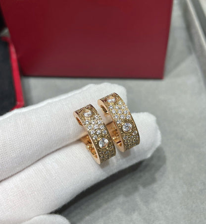 [LUXE]LOVE 5.5mm ダイヤモンドパヴェイヤリング