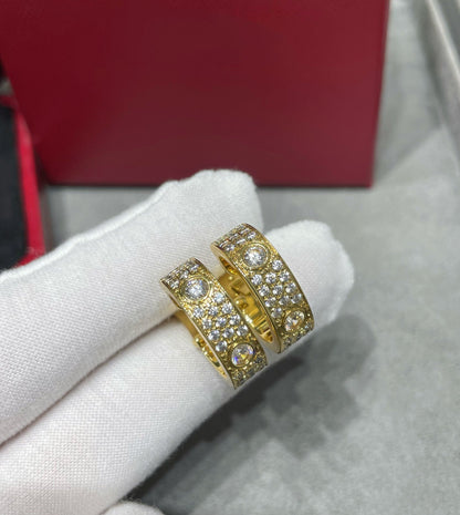 [LUXE]LOVE 5.5mm ダイヤモンドパヴェイヤリング
