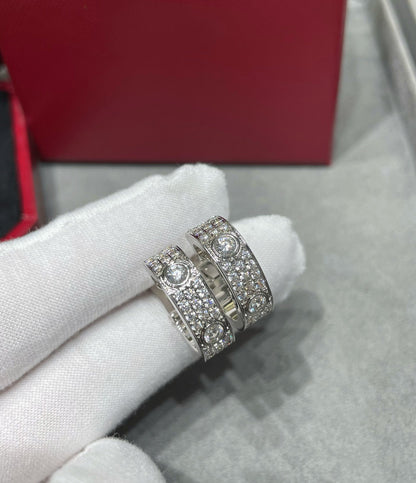 [LUXE]LOVE 5.5mm ダイヤモンドパヴェイヤリング