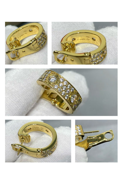 [LUXE]LOVE 5.5mm ダイヤモンドパヴェイヤリング