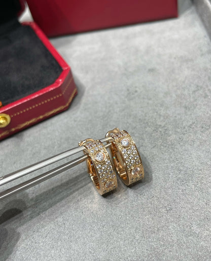 [LUXE]LOVE 5.5mm ダイヤモンドパヴェイヤリング