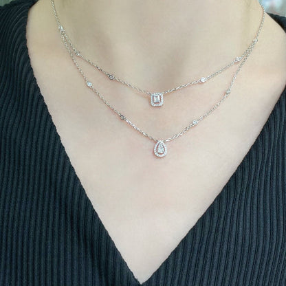 [Luxe Jewelry]MY TWIN 2 ROW DIAMOND NECKLACE