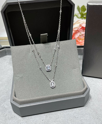 [Luxe Jewelry]MY TWIN 2 ROW DIAMOND NECKLACE