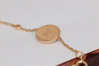 [LUXE]Armband mit Sternen- und Sonnenmotiven, 4 Motive, rosa Gold, Malachit
