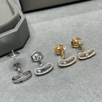 [Luxe Jewelry]MOVE UNO PINK GOLD DIAMOND EARRINGS