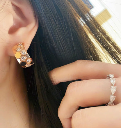 [LUXE]ビーラブ ダイヤモンド フープピアス