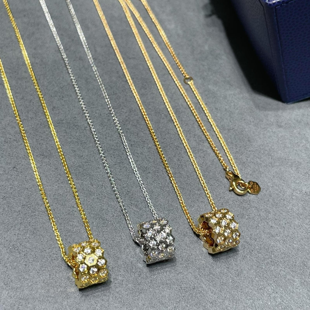 [LUXE]ビーラブ ダイヤモンドパヴェ 3連ネックレス