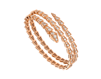 [Luxe]SERPENTI BRACELET PINK GOLD DIAMOND DOUBLE ROW