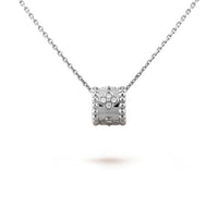 [LUXE]ペルレペンダントシルバーダイヤモンドネックレス