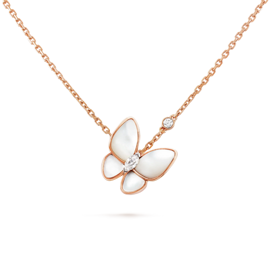 [Luxe]BUTTERFLY MOP DIAMOND NECKLACE