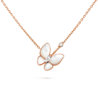 [Luxe Jewelry]BUTTERFLY MOP DIAMOND NECKLACE