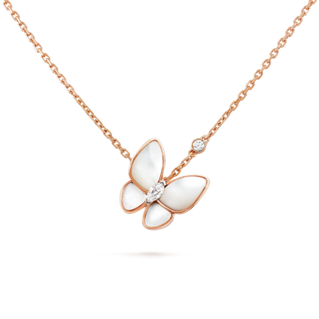[Luxe Jewelry]BUTTERFLY MOP DIAMOND NECKLACE