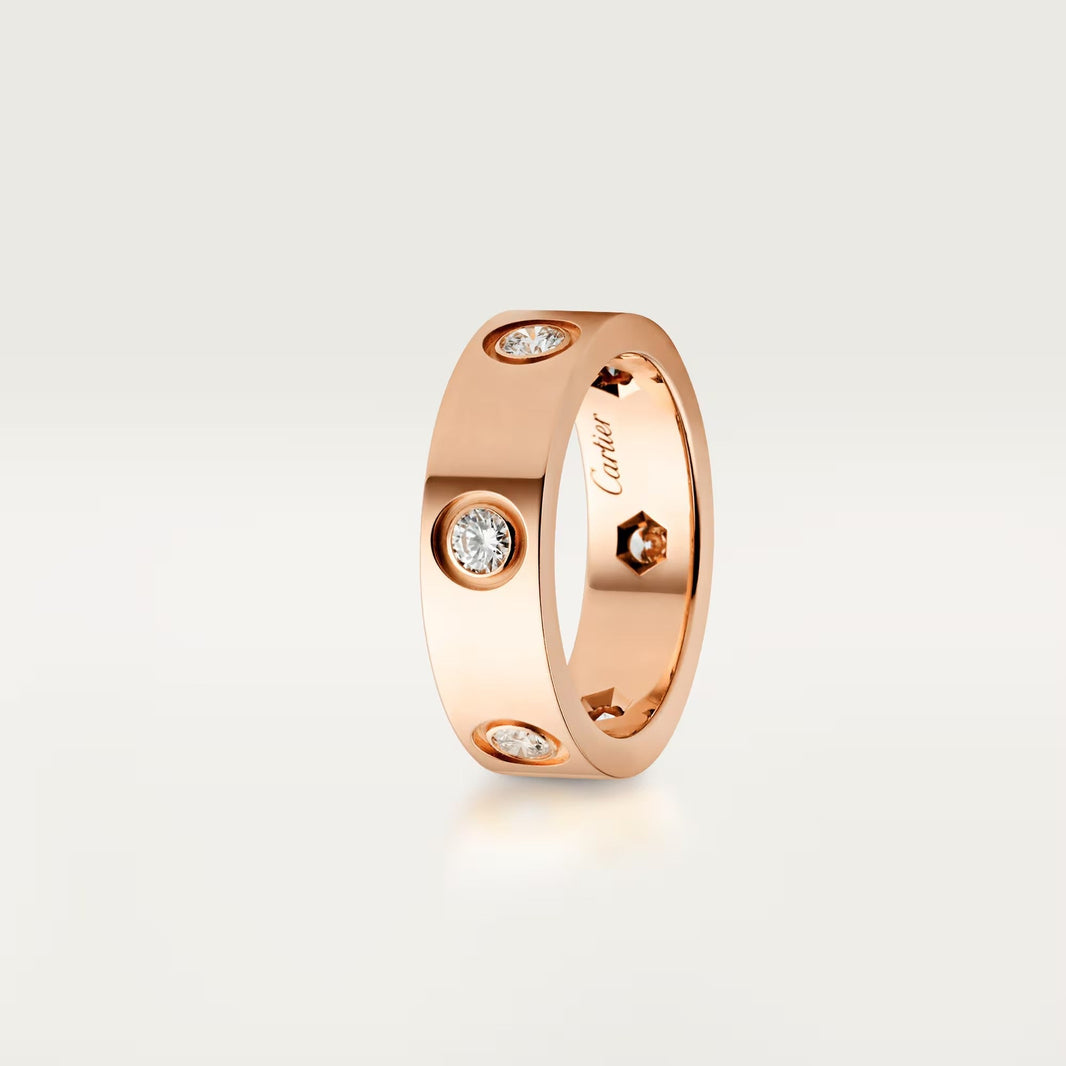 [Luxe Jewelry] LOVE 5.5MM 6 DIAMOND RING