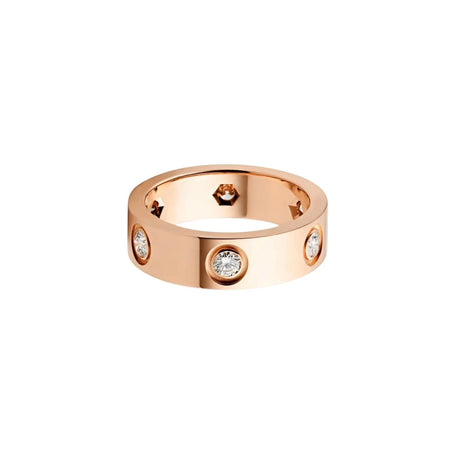 [Luxe Jewelry] LOVE 5.5MM 6 DIAMOND RING
