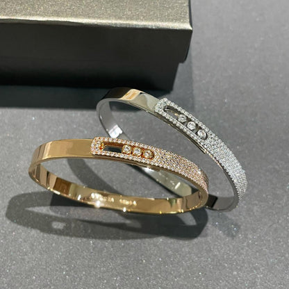 [Luxe Jewelry]Move Noa Rose Gold Pavé Diamond Bangle Bracelet