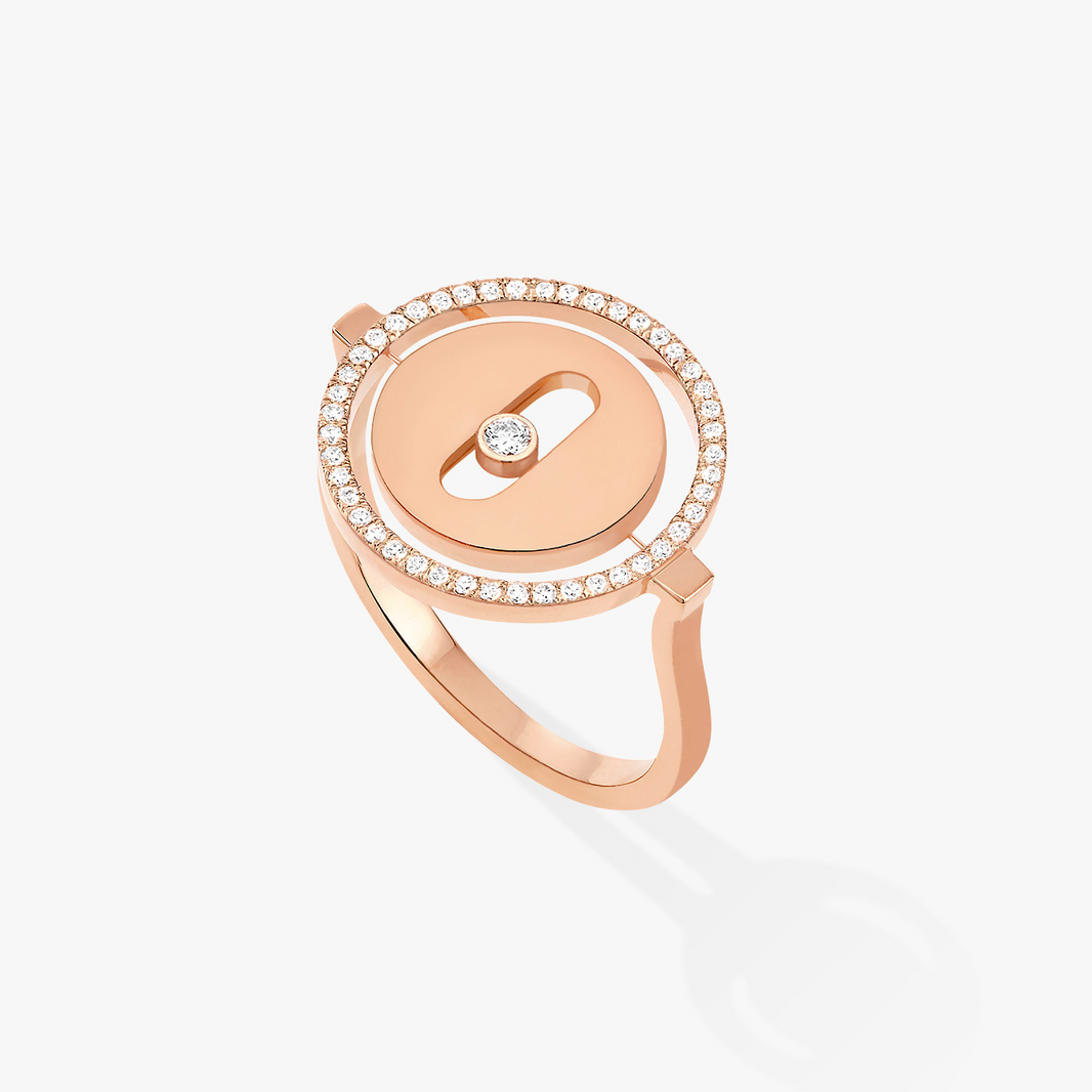 [Luxe Jewelry]LUCKY MOVE PINK GOLD DIAMOND RING