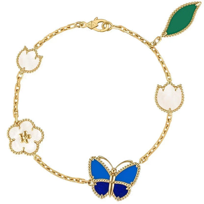 [Luxe Jewelery]Clover Lucky Spring & Love & Juste Garden 3-Piece  Bracelet Stack Set