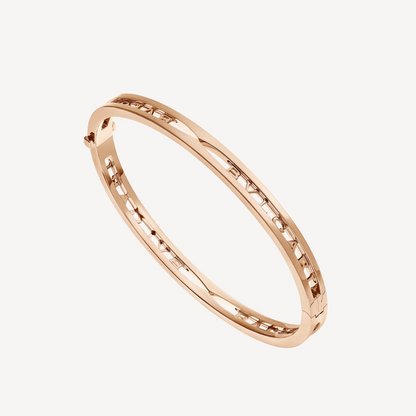 [Luxe]ZERO 1 SPIRAL LOGO PINK GOLD BRACELET