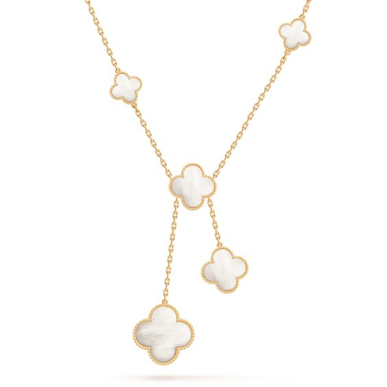 [Luxe]CLOVER MOTHER OF PEARL NECKLACE 6 MOTIF