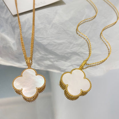 [Luxe]CLOVER 25MM MOP LARGE PENDANT NECKLACE