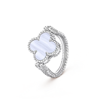 [LUXE]CLOVER RIVERSIBLE RING SILVER COLLECTION